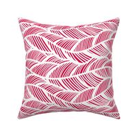 Waves Ocean Nautical Sea Shore Wave, Tropical Leaves Waves - Red and White