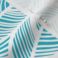 Waves Ocean Nautical Sea Shore Wave, Tropical Leaves Waves - Teal and White