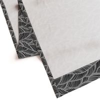 Waves Ocean Nautical Sea Shore Wave, Tropical Leaves Waves - Black