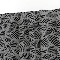 Waves Ocean Nautical Sea Shore Wave, Tropical Leaves Waves - Black