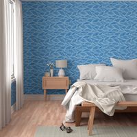 Waves Ocean Nautical Sea Shore Wave, Tropical Leaves Waves - Blue