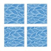 Waves Ocean Nautical Sea Shore Wave, Tropical Leaves Waves - Blue