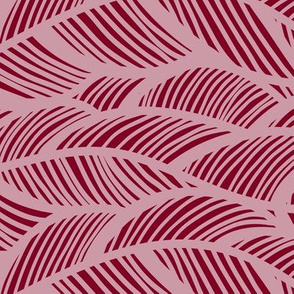 Waves Ocean Nautical Sea Shore Wave, Tropical Leaves Waves - Garnet