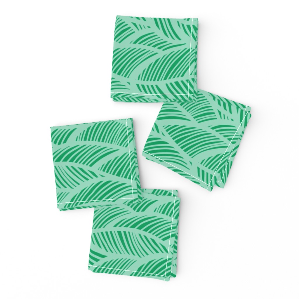 Waves Ocean Nautical Sea Shore Wave, Tropical Leaves Waves - Green