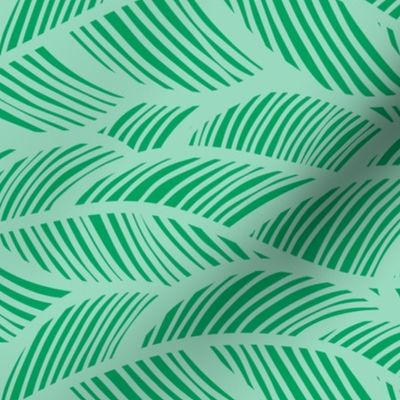 Waves Ocean Nautical Sea Shore Wave, Tropical Leaves Waves - Green