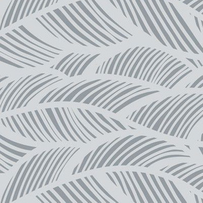 Waves Ocean Nautical Sea Shore Wave, Tropical Leaves Waves - Grey