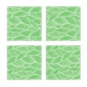 Waves Ocean Nautical Sea Shore Wave, Tropical Leaves Waves - Lime Green