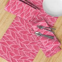 Waves Ocean Nautical Sea Shore Wave, Tropical Leaves Waves - Red