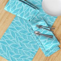 Waves Ocean Nautical Sea Shore Wave, Tropical Leaves Waves - Teal