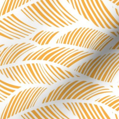 Waves Ocean Nautical Sea Shore Wave, Tropical Leaves Waves - Yellow 
