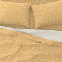 Waves Ocean Nautical Sea Shore Wave, Tropical Leaves Waves - Yellow Gold
