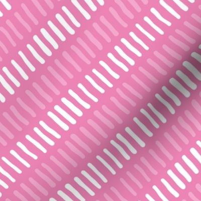 Stripes Diagonal  Pink and White Breast Cancer