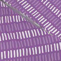 Stripes Diagonal  Purple and White