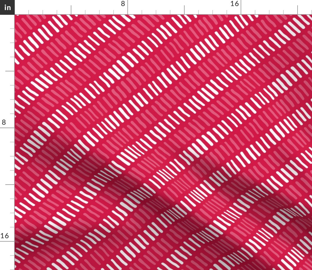 Stripes Diagonal  Red and White
