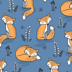 Dreamy Fox in Dark Blue Navy