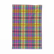 Tartan #36 - hot pink, citrus, violet, paprika