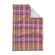 Tartan #39 - raspberry pink, lime green, grape purple