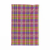 Tartan #39 - raspberry pink, lime green, grape purple