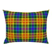 Tartan #40 - gold, electric blue, bottle green, burnt orange