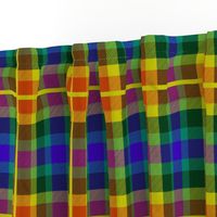 Tartan #40 - gold, electric blue, bottle green, burnt orange