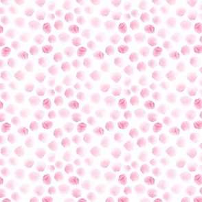 Baby pink watercolor spots • tiny scale • painted dots