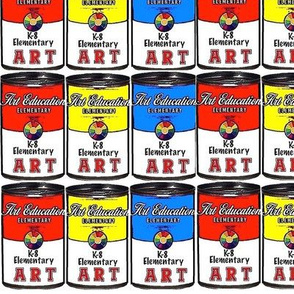 Art Education, K-8, soup cans,  Red Yellow Blue