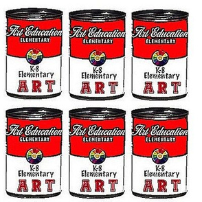 Art soup cans - Warhol Homage Red