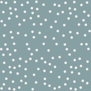 teal silver dots