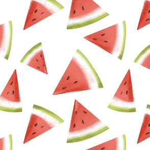 Watermelons on White - Large