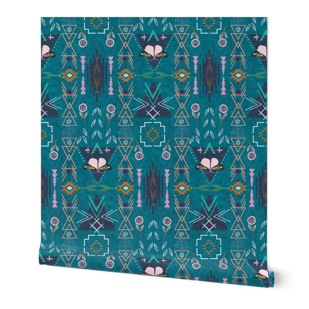 Aztec Folk Pop (teal) MED 