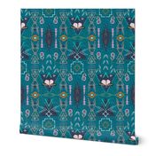 Aztec Folk Pop (teal) MED 