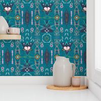 Aztec Folk Pop (teal) MED 