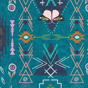 Aztec Folk Pop (teal) MED 