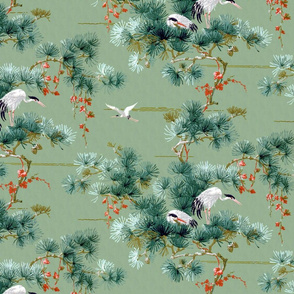 Chinoiserie Cranes ~ Original   