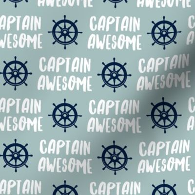 Captain Awesome - dusty blue - LAD19