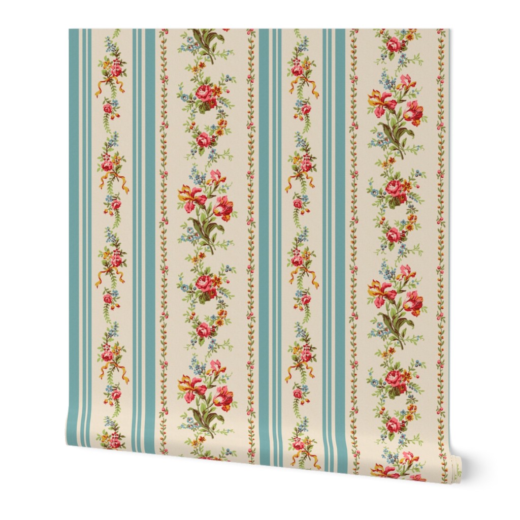 Belvedere Floral Stripe ~ Original  