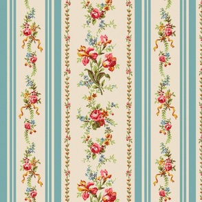 Belvedere Floral Stripe ~ Original  