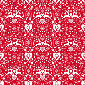 Scandinavian Folk Art Red