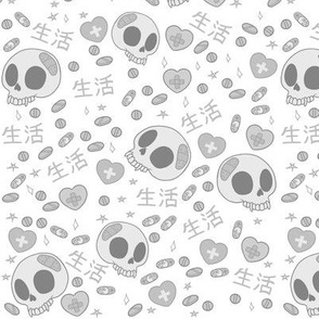 Life and Skulls Grey