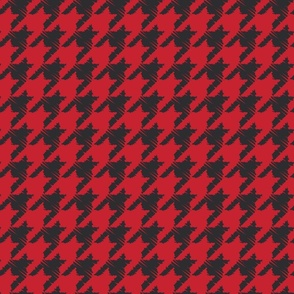 Rockabilly houndstooth red and black