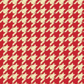 Rockabilly houndstooth red and cream