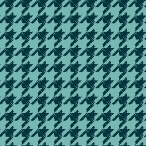 Rockabilly houndstooth teal 