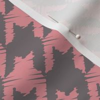 Rockabilly houndstooth - Pink and grey