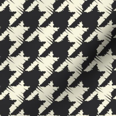 Rockabilly houndstooth black and cream