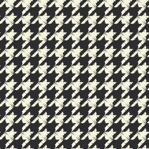 Rockabilly houndstooth black and cream