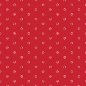 Rockabilly polka dot - red, small