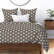 Rockabilly polka dot - Grey, large