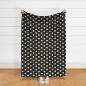 Rockabilly polka dot - Black, large