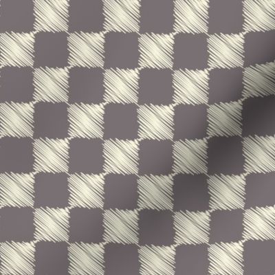 Rockabilly check pattern sketch style - Grey