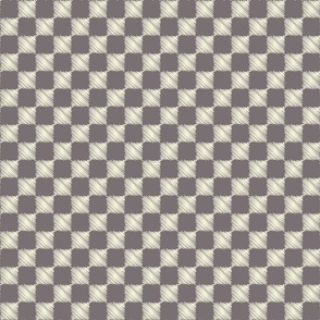 Rockabilly check pattern sketch style - Grey